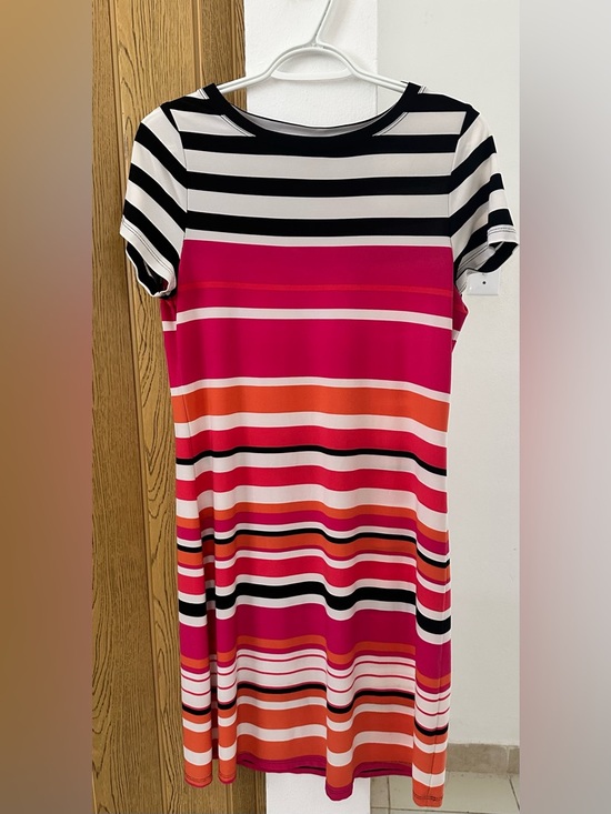 Calvin Klein Dresses & Skirts - Calvin Klein Colorblock Stripe A-Line Dress | Short Sleeve Stretch | Size M
